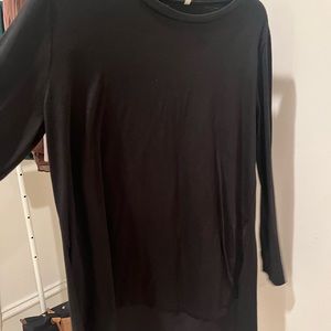 High-low long sleeve top